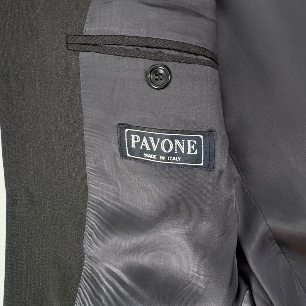 Pavone Mens 40R/34 Suit Charcoal Grey Wool Giovanni Tonella Italy 3 Button - Picture 5 of 16